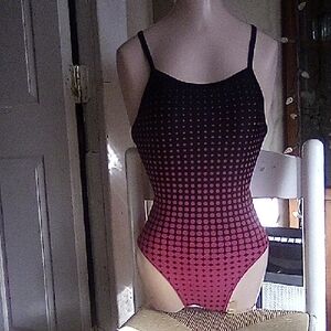 Speedo Polka Dot One Piece Swimsuit Bathing Suit In Very Good Condition Sz S